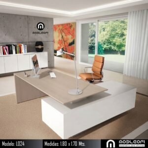 MOBLEOFI, Escritorio moderno minimalista ejecutivo para oficina o homeoffice