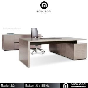 Mobleofi | Conjunto directivo. Escritorio ejecutivo Modelo L025, para casa u oficina. Mobleofi | Conjunto directivo. Escritorio ejecutivo Modelo L025, para casa u oficina.
