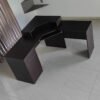 4 L018-A Escritorio estudiantil en L, con cajonera y base para monitor, L018-A
