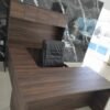 Escritorio ejecutivo, en forma de U, con cajones y librero, para casa u oficina, ID: C004