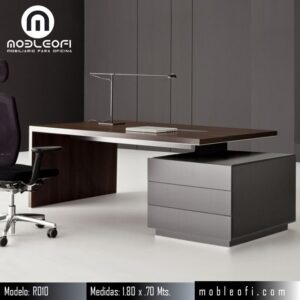 Mobleofi, Escritorio ejecutivo moderno minimalista, con cajonera grande.