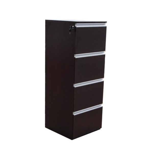 Cajonera de 4 cajones archiveros con jaladeras elegantes de aluminio Cajonera de 4 cajones archiveros con jaladeras elegantes de aluminio
