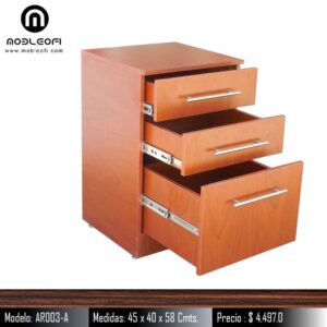 Mobleofi, Cajonera, Archivero tamaño carta y cajones papeleros