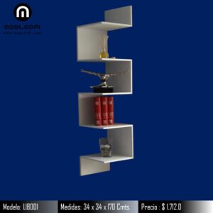 Mobleofi, Librero moderno minimalista esquinero flotante