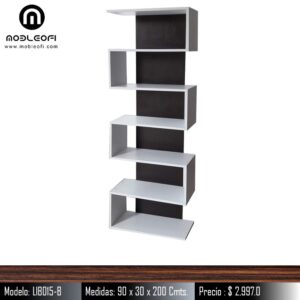 ID: LIB015-B, Librero minimalista tipo víbora