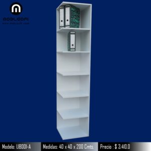 Mobleofi, Librero esquinero, base a piso o flotante