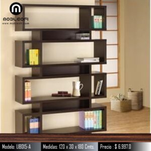 ID: LIB015-A, Librero moderno minimalista