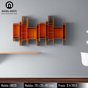 ID: LIB020, Librero moderno minimalista diseño original