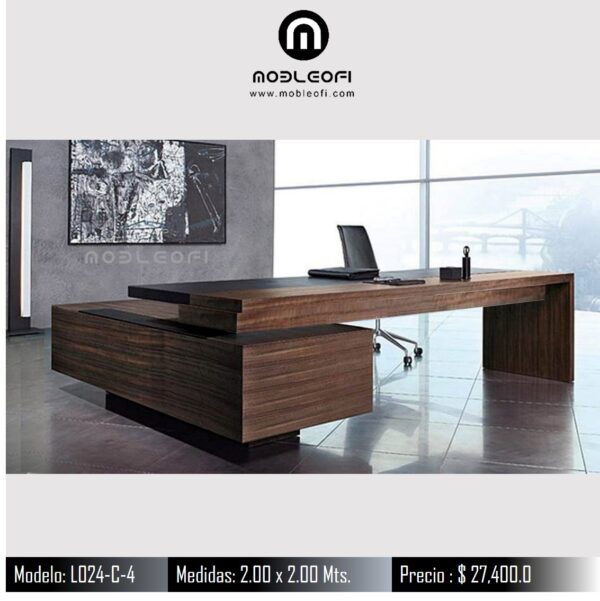 MOBLEOFI | Escritorio Moderno Minimalista muy elegante, grande y ejecutivo para Directores