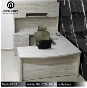 Mobleofi | Escritorio ejecutivo moderno, estilo clásico, para casa u oficina