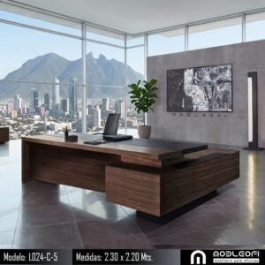 MOBLEOFI | Escritorio Directivo Moderno Minimalista Ejecutivo con cajones para Laptop