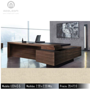 MOBLEOFI | Escritorio Directivo Moderno Minimalista Ejecutivo con cajones para LapTop