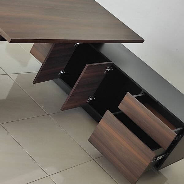 Escritorio en L, Ejecutivo, Moderno, Minimalista, con cajones, ID: L024-D-1
